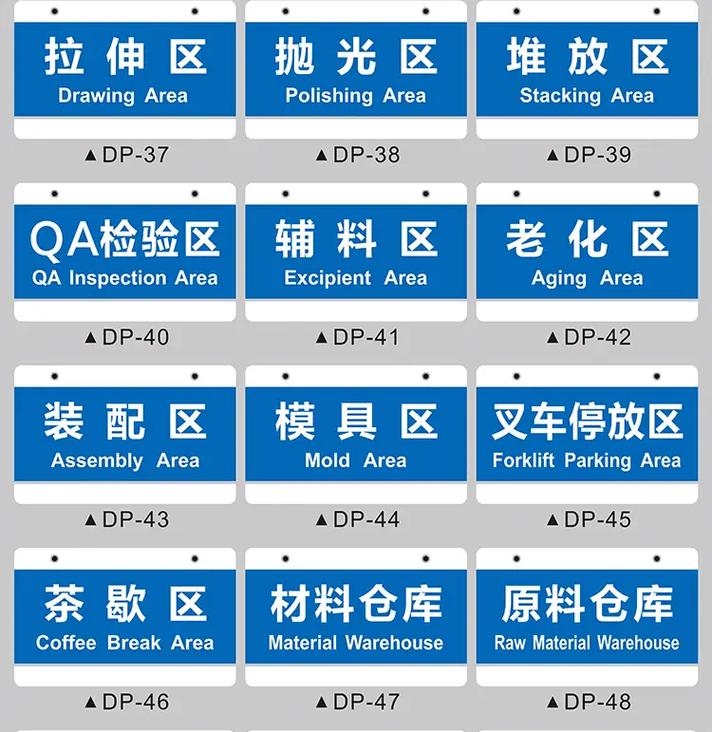 工厂生产车间仓库分区标志牌 验厂分区域划分与标识标牌定做全攻略